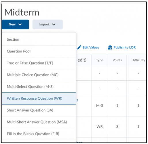 Fast Table Type Questions Quizzes β How to Create a Table in a Quiz Question | BCIT Tech Help ...